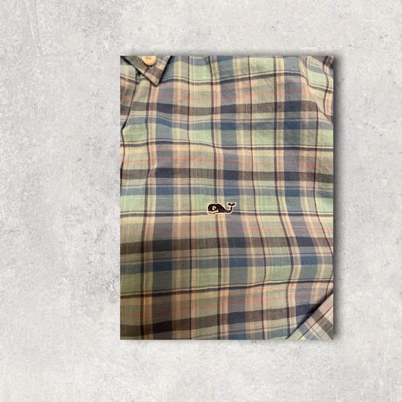Boy’s Vineyard Vines Plaid Button Down, Medium - Picture 7 of 7